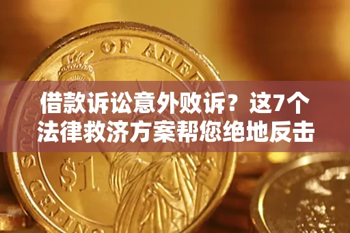 武汉借款诉讼意外败诉?这7个法律救济方案帮您绝地反击! 武汉借款诉讼意外败诉?这7个法律救济方案帮您绝地反击!
